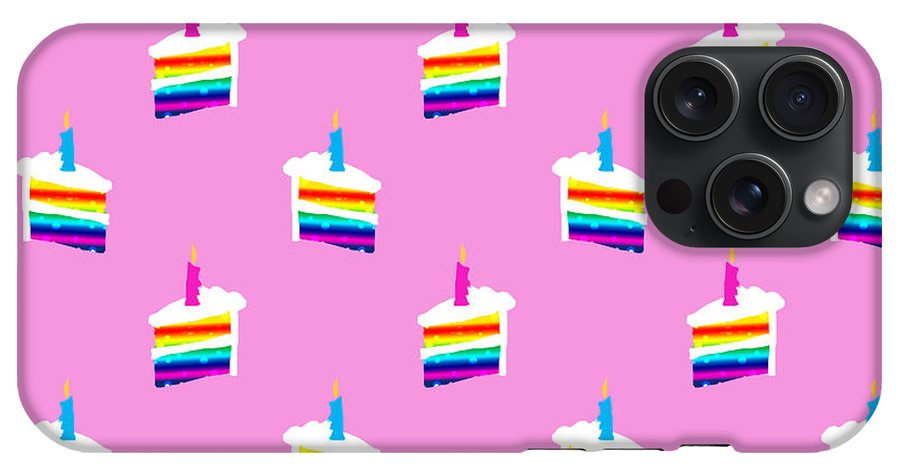 Rainbow Birthday Cake Pattern - Phone Case