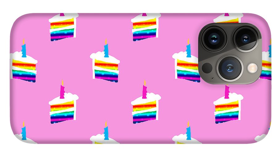 Rainbow Birthday Cake Pattern - Phone Case