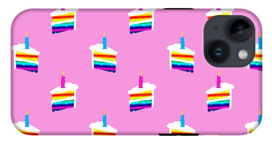Rainbow Birthday Cake Pattern - Phone Case