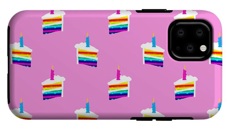 Rainbow Birthday Cake Pattern - Phone Case