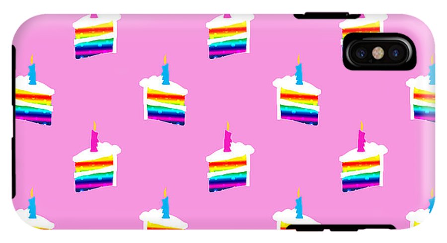 Rainbow Birthday Cake Pattern - Phone Case
