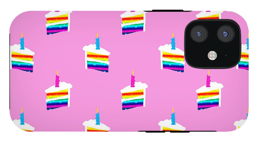 Rainbow Birthday Cake Pattern - Phone Case