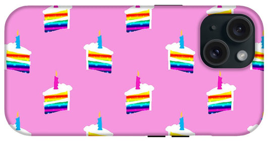 Rainbow Birthday Cake Pattern - Phone Case
