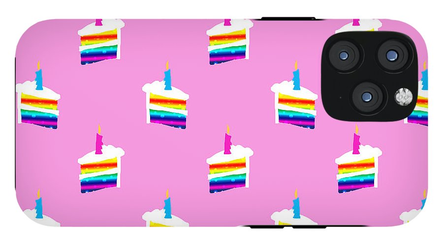 Rainbow Birthday Cake Pattern - Phone Case