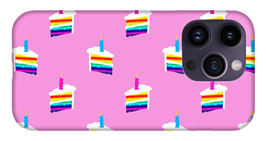 Rainbow Birthday Cake Pattern - Phone Case