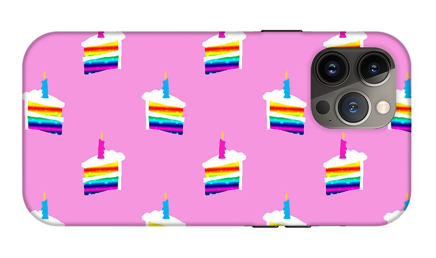 Rainbow Birthday Cake Pattern - Phone Case
