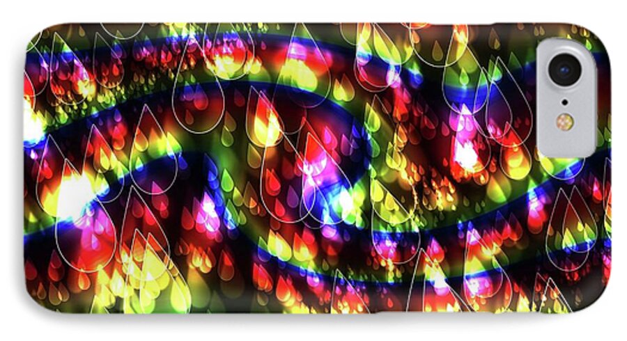 Rainbow Bokeh Raindrops - Phone Case
