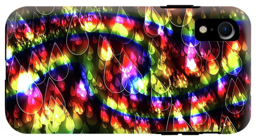 Rainbow Bokeh Raindrops - Phone Case