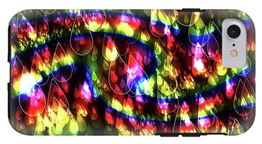 Rainbow Bokeh Raindrops - Phone Case