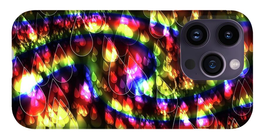 Rainbow Bokeh Raindrops - Phone Case
