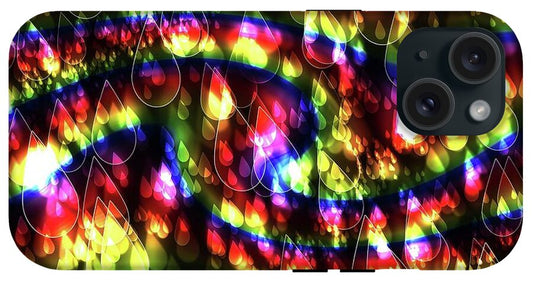 Rainbow Bokeh Raindrops - Phone Case