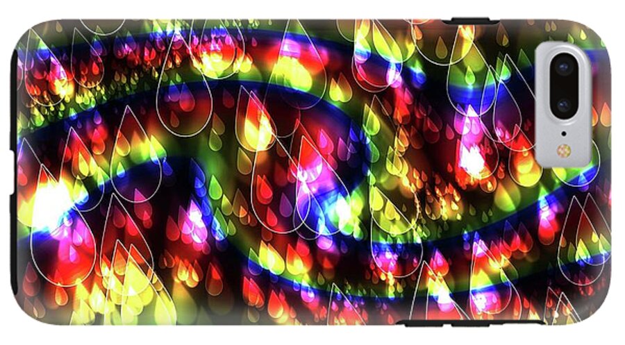 Rainbow Bokeh Raindrops - Phone Case