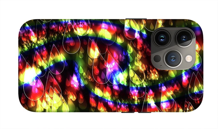 Rainbow Bokeh Raindrops - Phone Case