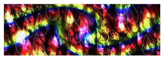 Rainbow Bokeh Raindrops - Yoga Mat