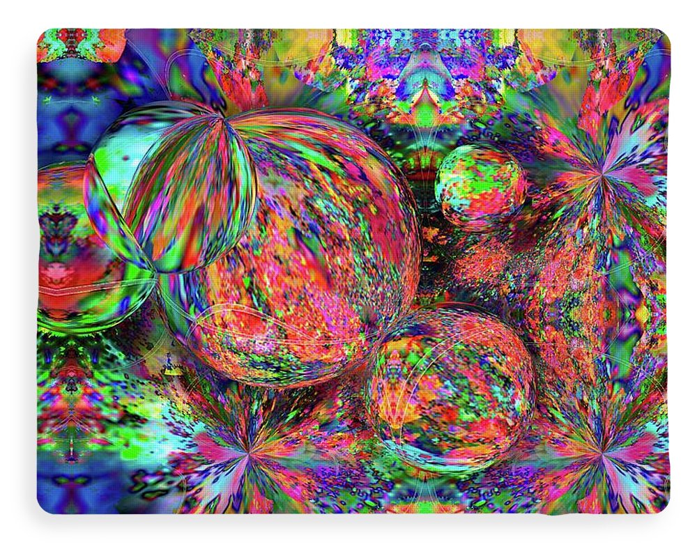Rainbow Fractal Bubbles - Blanket