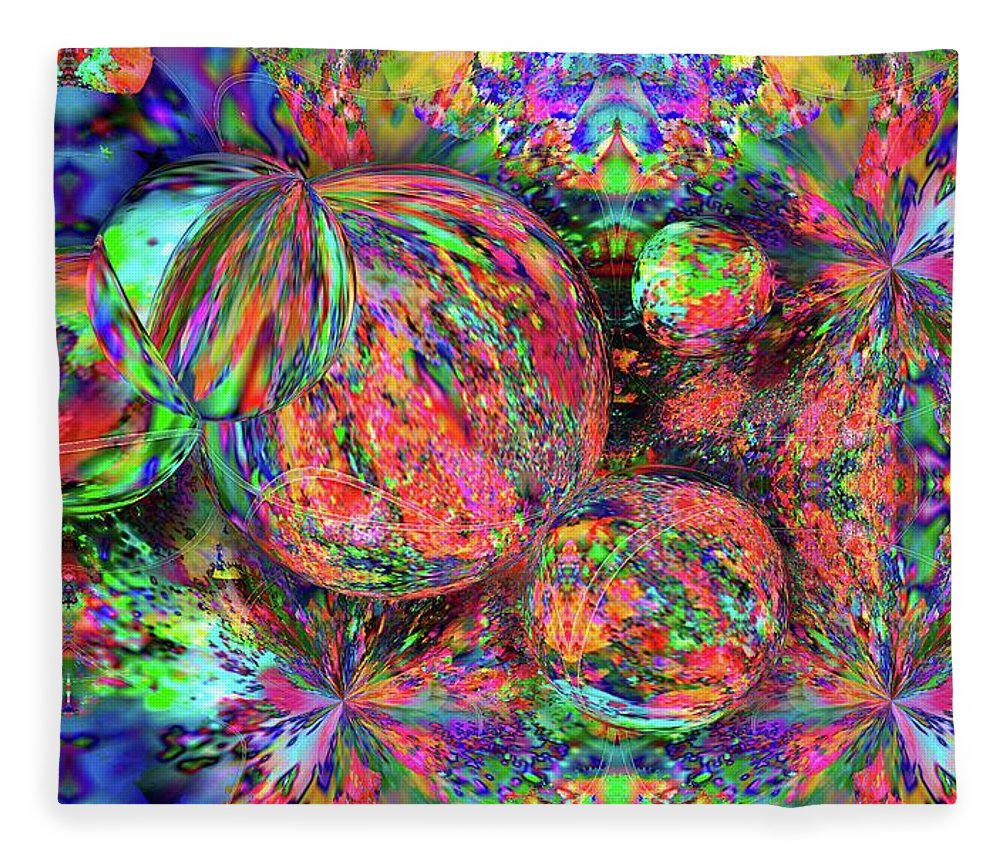 Rainbow Fractal Bubbles - Blanket