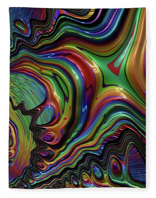 Rainbow Liquid Fractal - Blanket