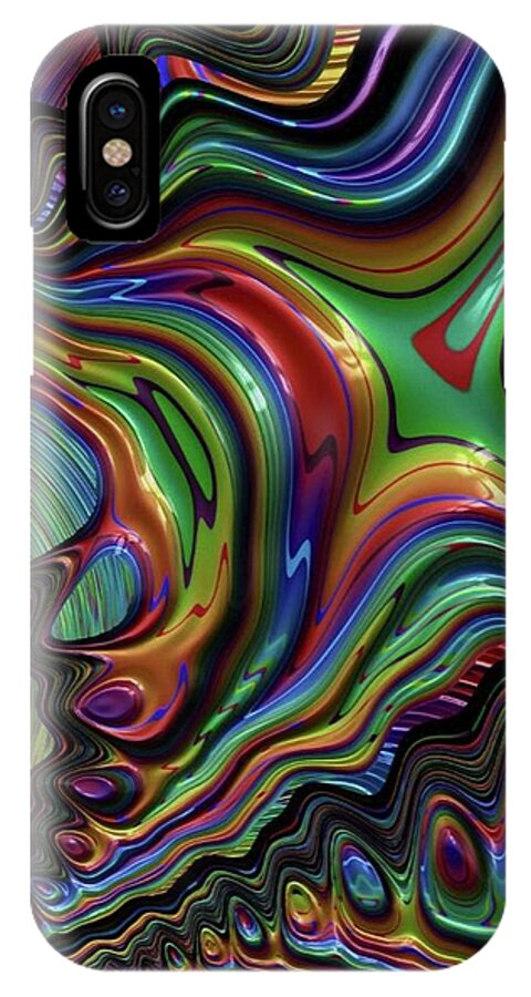 Rainbow Liquid Fractal - Phone Case