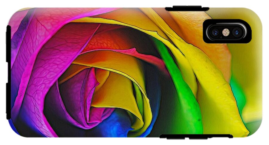 Rainbow Rose 23 - Phone Case