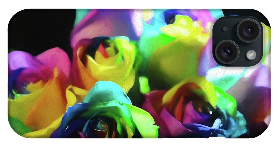 Rainbow Roses Watercolor - Phone Case