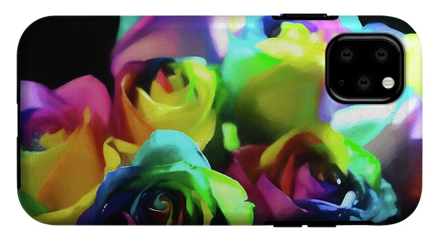 Rainbow Roses Watercolor - Phone Case