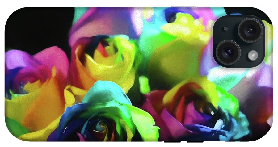 Rainbow Roses Watercolor - Phone Case