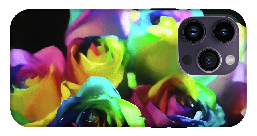 Rainbow Roses Watercolor - Phone Case