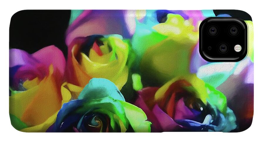 Rainbow Roses Watercolor - Phone Case