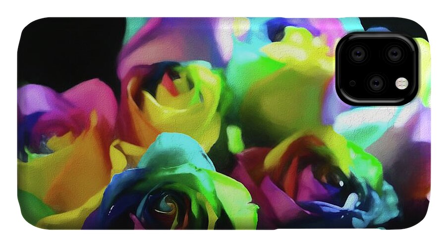 Rainbow Roses Watercolor - Phone Case