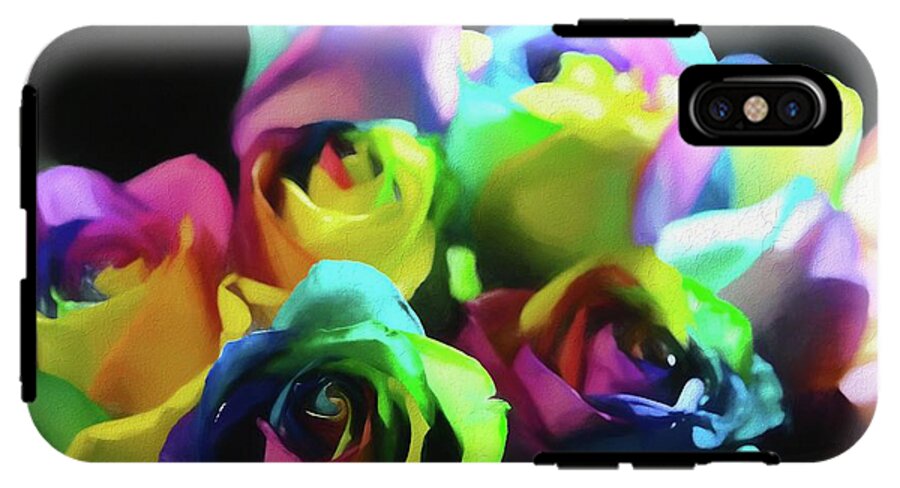 Rainbow Roses Watercolor - Phone Case