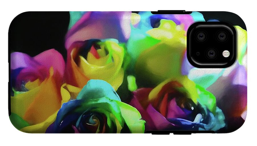 Rainbow Roses Watercolor - Phone Case