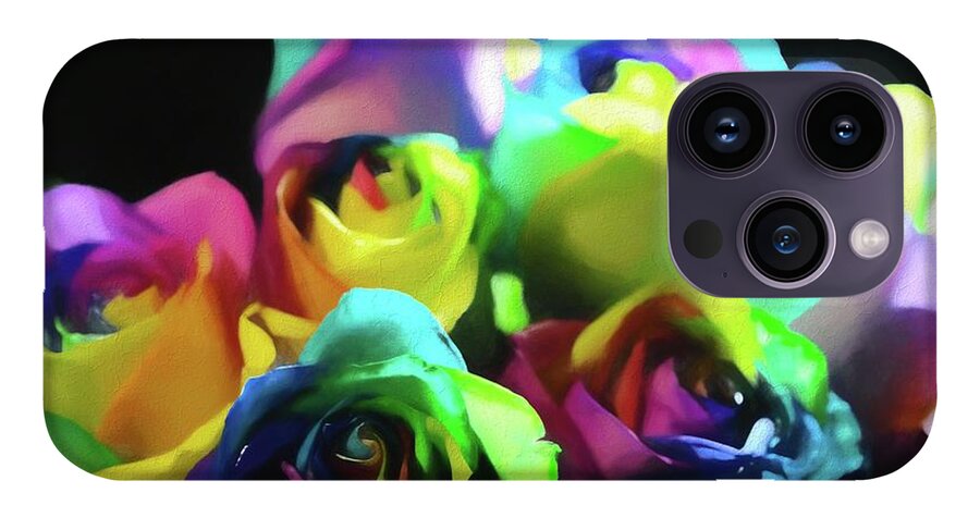 Rainbow Roses Watercolor - Phone Case