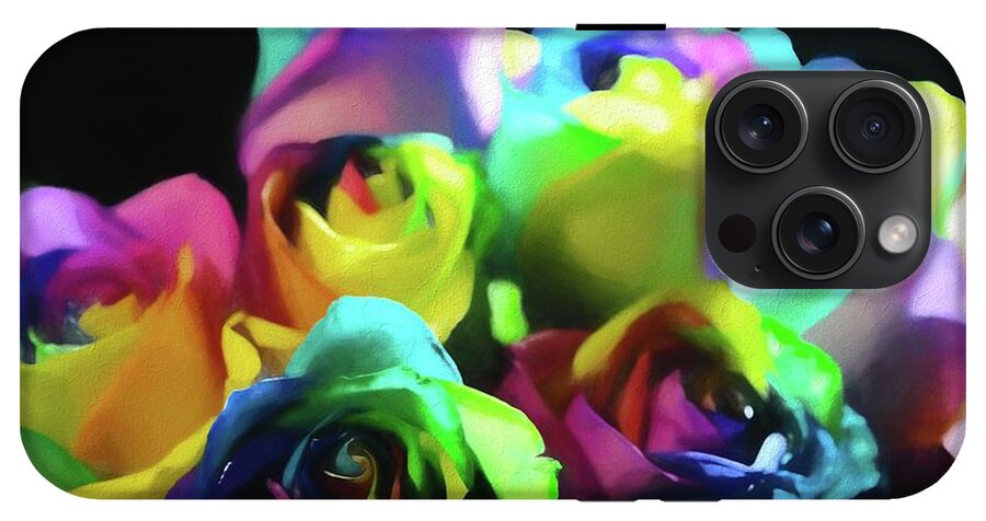 Rainbow Roses Watercolor - Phone Case