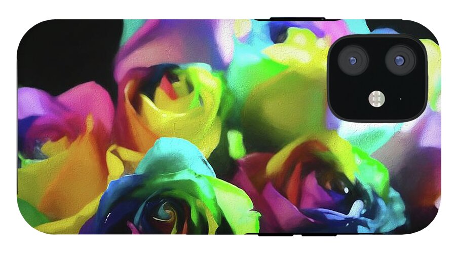 Rainbow Roses Watercolor - Phone Case