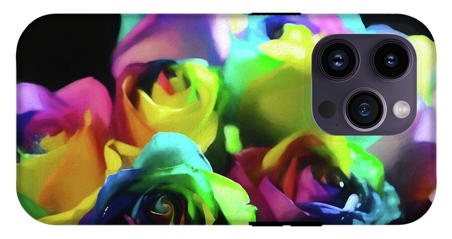 Rainbow Roses Watercolor - Phone Case