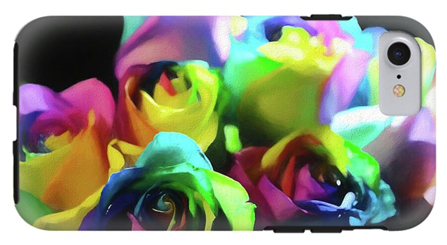 Rainbow Roses Watercolor - Phone Case