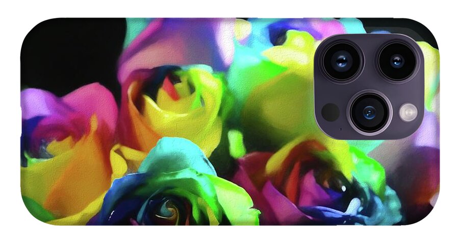 Rainbow Roses Watercolor - Phone Case