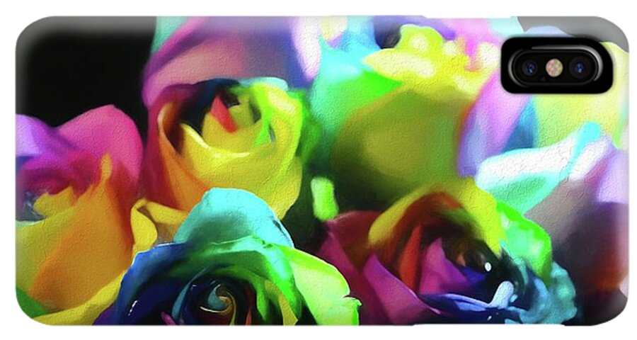 Rainbow Roses Watercolor - Phone Case