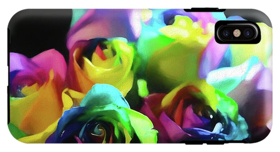 Rainbow Roses Watercolor - Phone Case