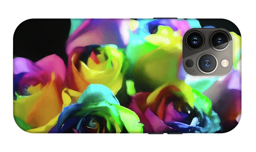 Rainbow Roses Watercolor - Phone Case