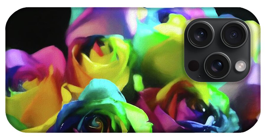 Rainbow Roses Watercolor - Phone Case