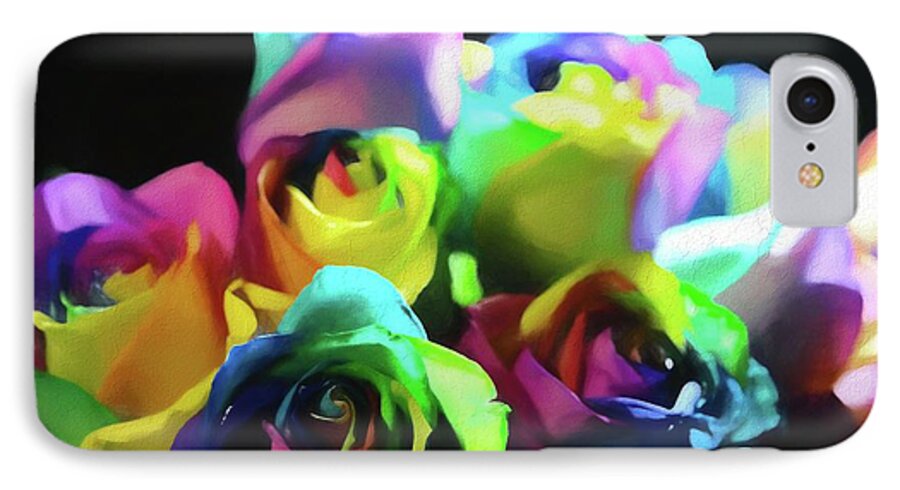 Rainbow Roses Watercolor - Phone Case