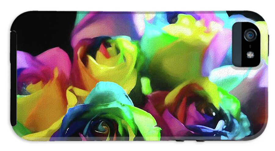 Rainbow Roses Watercolor - Phone Case
