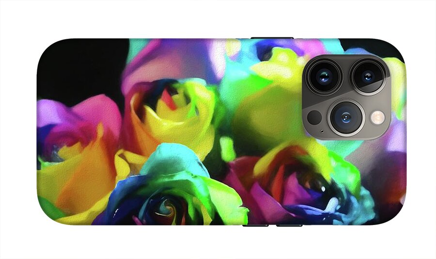 Rainbow Roses Watercolor - Phone Case