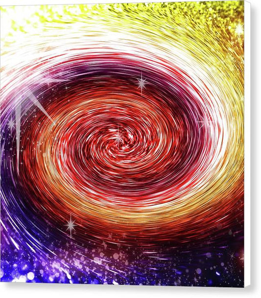 Rainbow Sparkle Swirl - Canvas Print