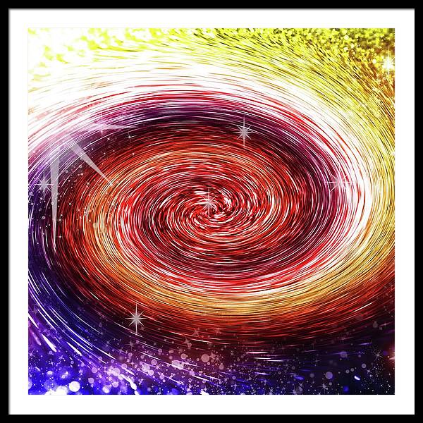 Rainbow Sparkle Swirl - Framed Print