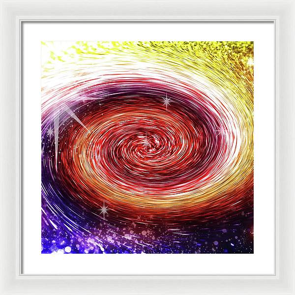 Rainbow Sparkle Swirl - Framed Print