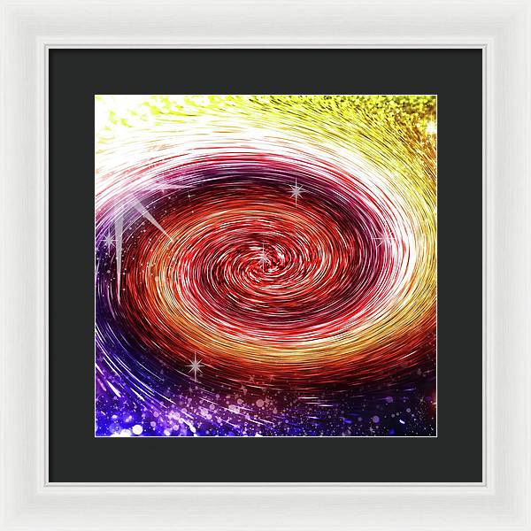 Rainbow Sparkle Swirl - Framed Print