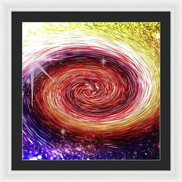 Rainbow Sparkle Swirl - Framed Print