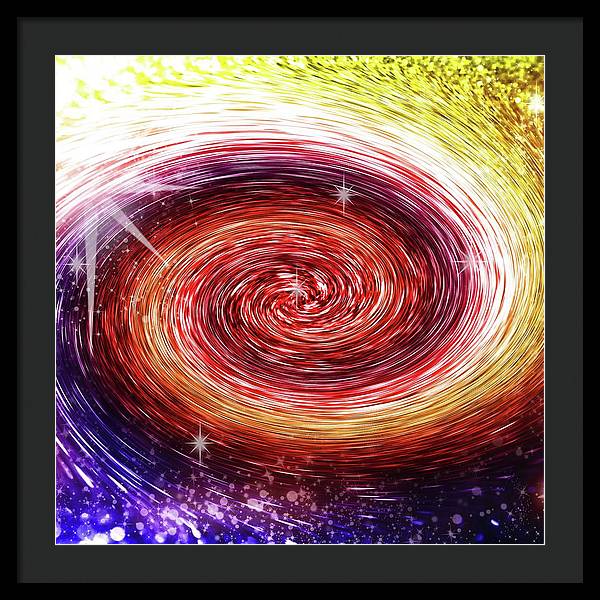 Rainbow Sparkle Swirl - Framed Print